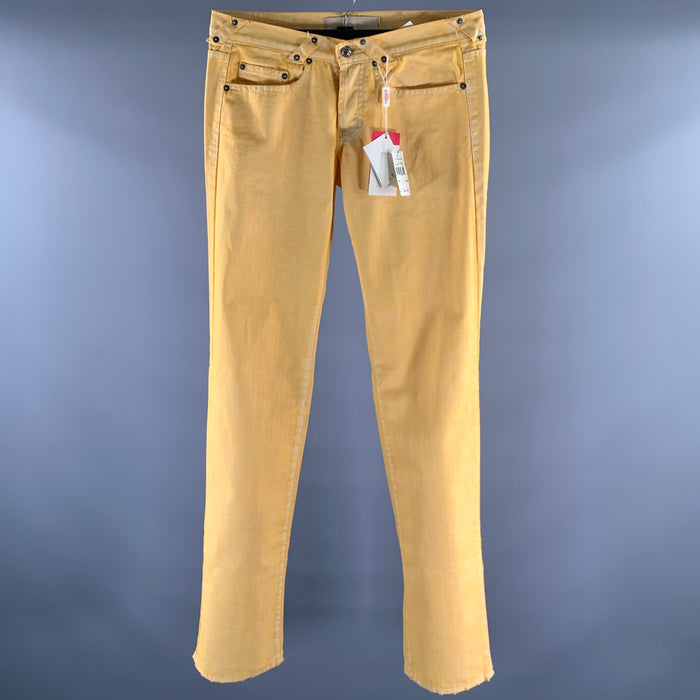 VERSUS by GIANNI VERSACE Vintage Size 32 Yellow Cotton Blend Pants