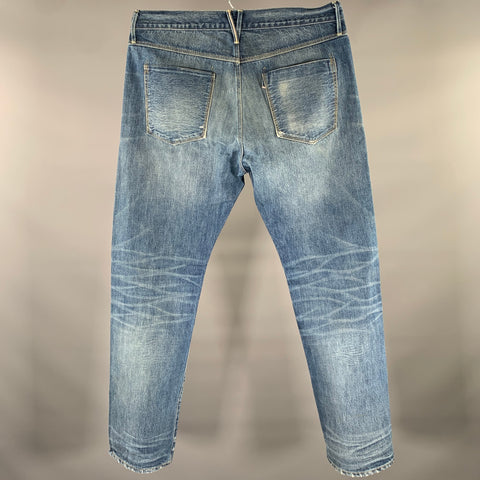 3 X 1 Size 34 Blue Stone Wash Button Fly Jeans