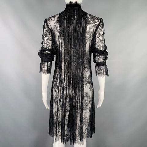 PHILOSOPHY di LORENZO SERAFINI Size 6 Black Lace Bow Dress