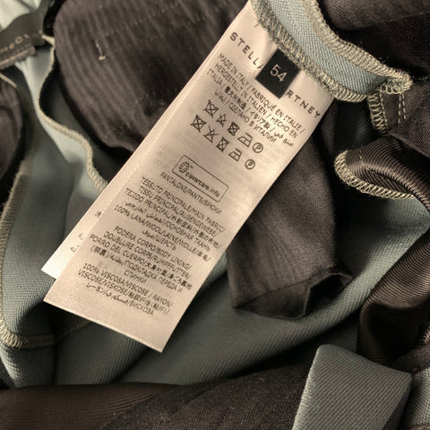 STELLA McCARTNEY Green Grey Viscose Blend Peak Lapel Suit