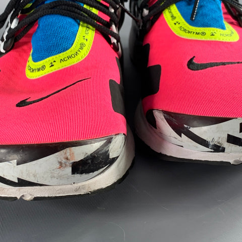 NIKE Size 12 Pink Air Presto Mid Multi Color Color Block Mesh Zip Up Sneakers