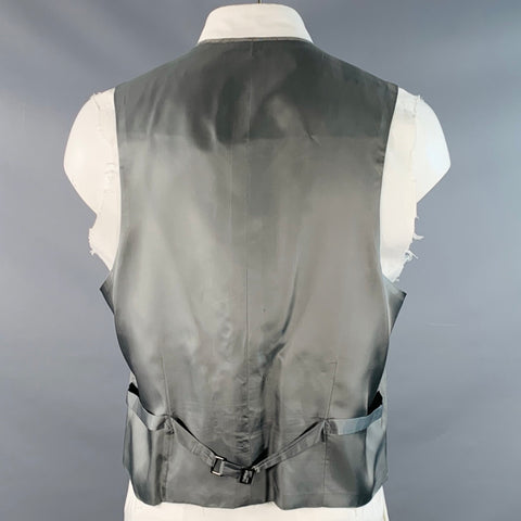 ASTOR & BLACK Size 44 Grey White Glenplaid Sport Coat Vest Set