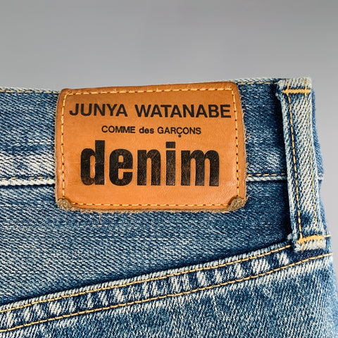 JUNYA WATANABE Size S Blue Navy Patchwork Cotton Selvedge Jeans