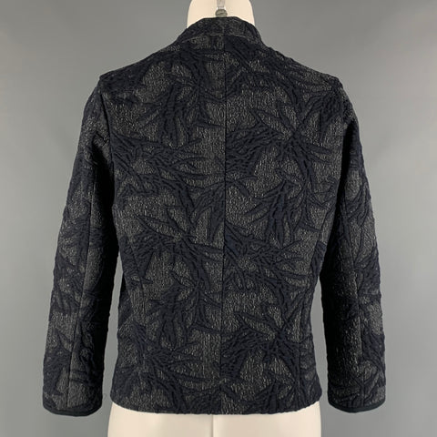 PAS de CALAIS Talla M Chaqueta Mezcla Poliéster Blanco Marino