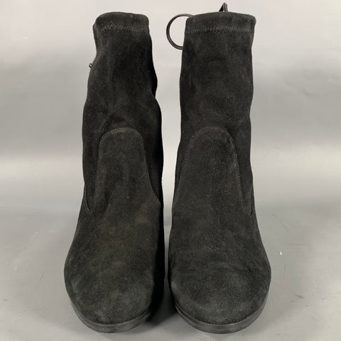 STUART WEITZMAN Size 9 Black Suede Chelsea Boots