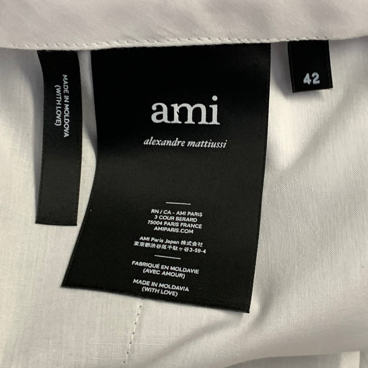AMI by ALEXANDRE MATTIUSSI Size M Green Olive Virgin Wool Tapered Dress Pants