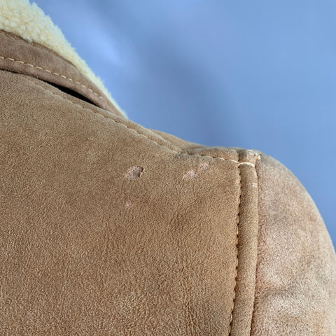 POLO by RALPH LAUREN Vintage Size XL Beige Shearling Snaps Jacket