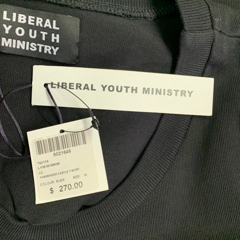 LIBERAL YOUTH MINISTRY FW21 Size M Black White Print Cotton Crew Neck T-shirt