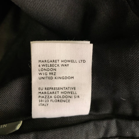 MARGARET HOWELL Size M Black Corduroy Cotton Notch Lapel Coat