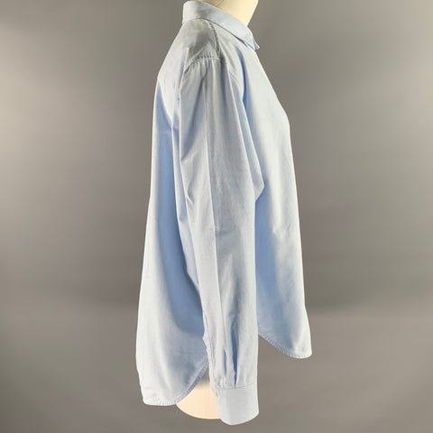 TOTEME Size 10 Blue Cotton Oxford Shirt
