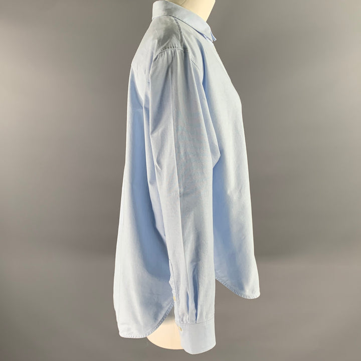 TOTEME Size 10 Blue Cotton Oxford Shirt