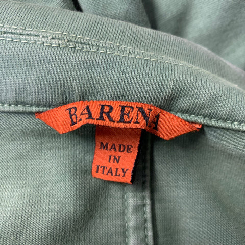 BARENA Size XL Green Cotton Notch Lapel Jacket