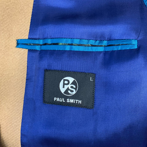 Manteau à revers crantés en mélange de laine beige PS by PAUL SMITH Taille L