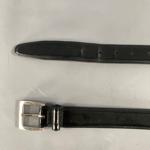 COACH Size 38 Black Solid Leather Belt