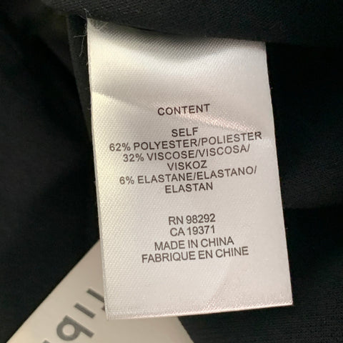TIBI Size 10 Black Polyester Blend Fitted Back Zipper Casual Pants