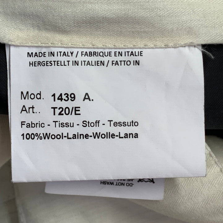 PAUL SMITH Size 38 Black Twill Wool Flat Front Dress Pants