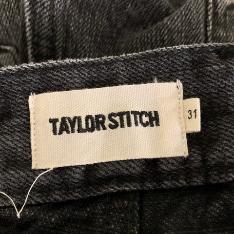 TAYLOR STITCH Size 31 Black Wash Cotton Straight Jeans