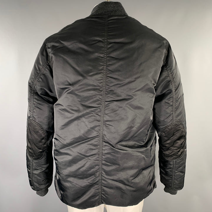 VISVIM Size L Black Nylon Reversible Bomber Jacket