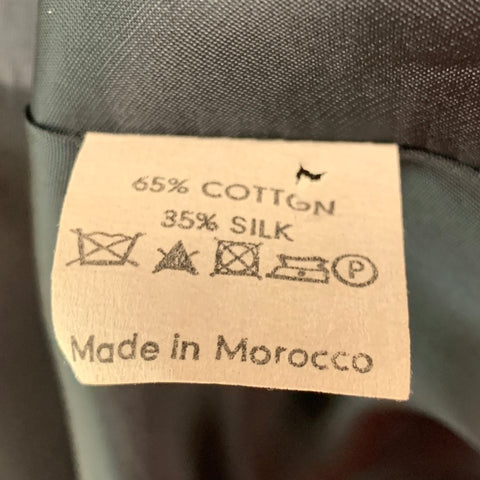 DRIES VAN NOTEN Size 40 Black Grey Stripe Cotton Sport Coat