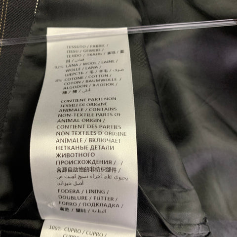 ALEXANDER MCQUEEN Size 42 Black Red Stripe Roses Wool Cotton Sport Coat