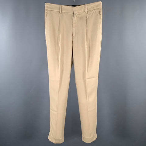 Pantalon décontracté droit en lyocell kaki A DAY'S MARCH Taille 30