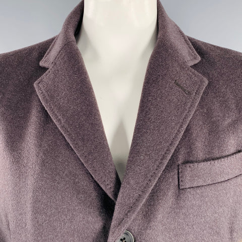 HERNO Size 46 Grey Cashmere Notch Lapel Jacket