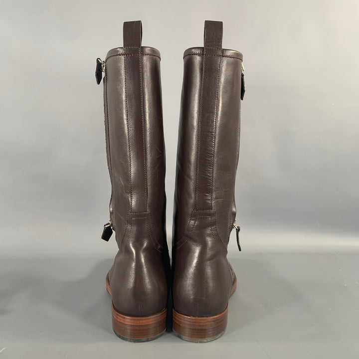 RALPH LAUREN Size 11 Brown Leather Pull On Boots