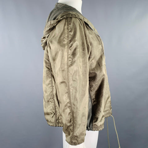 ISSEY MIYAKE Size L Green Sage Mesh Windbreaker Jacket