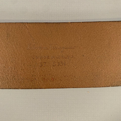 SALVATORE FERRAGAMO Size 33 Brown Leather Belt