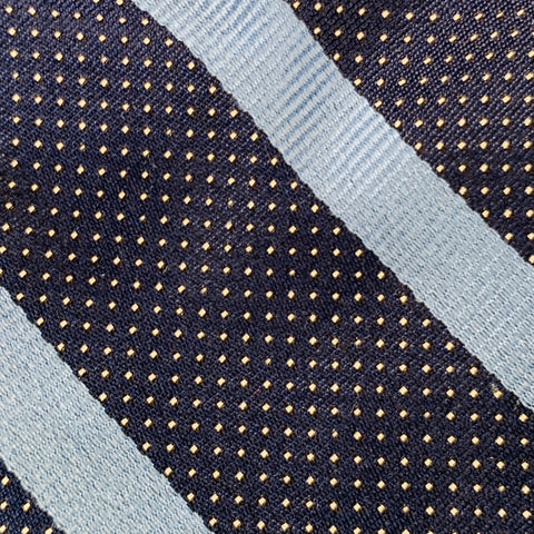 OXXFORD CLOTHES Navy Blue Diagonal Stripe Silk Tie