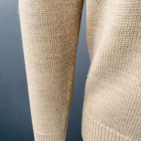 NN07 Size S Beige Knit Wool Turtleneck Sweater