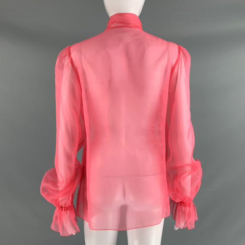 DOLCE & GABBANA Size M Orange Coral Blouse Dress Top