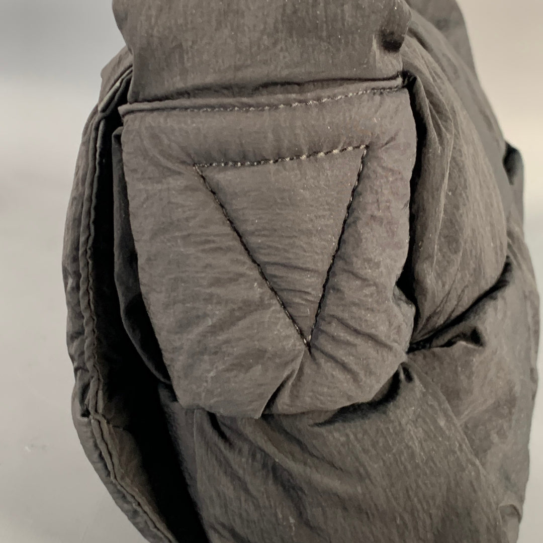 BOTTEGA VENETA Padded Tech Cassette Black Woven Nylon Cross Body Handbag