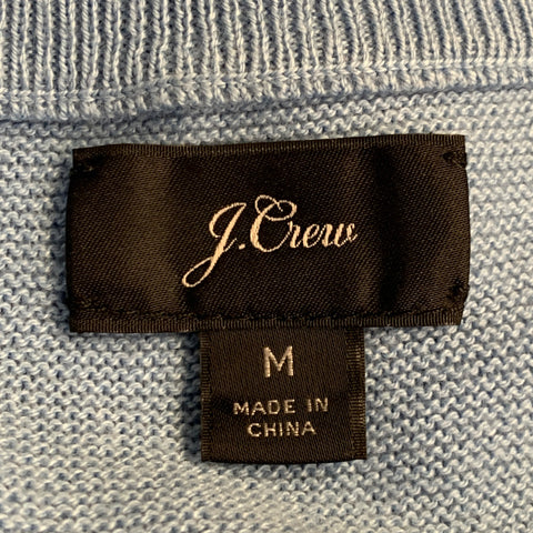 J.CREW Size M Blue Knit Cotton Crew Neck Pullover