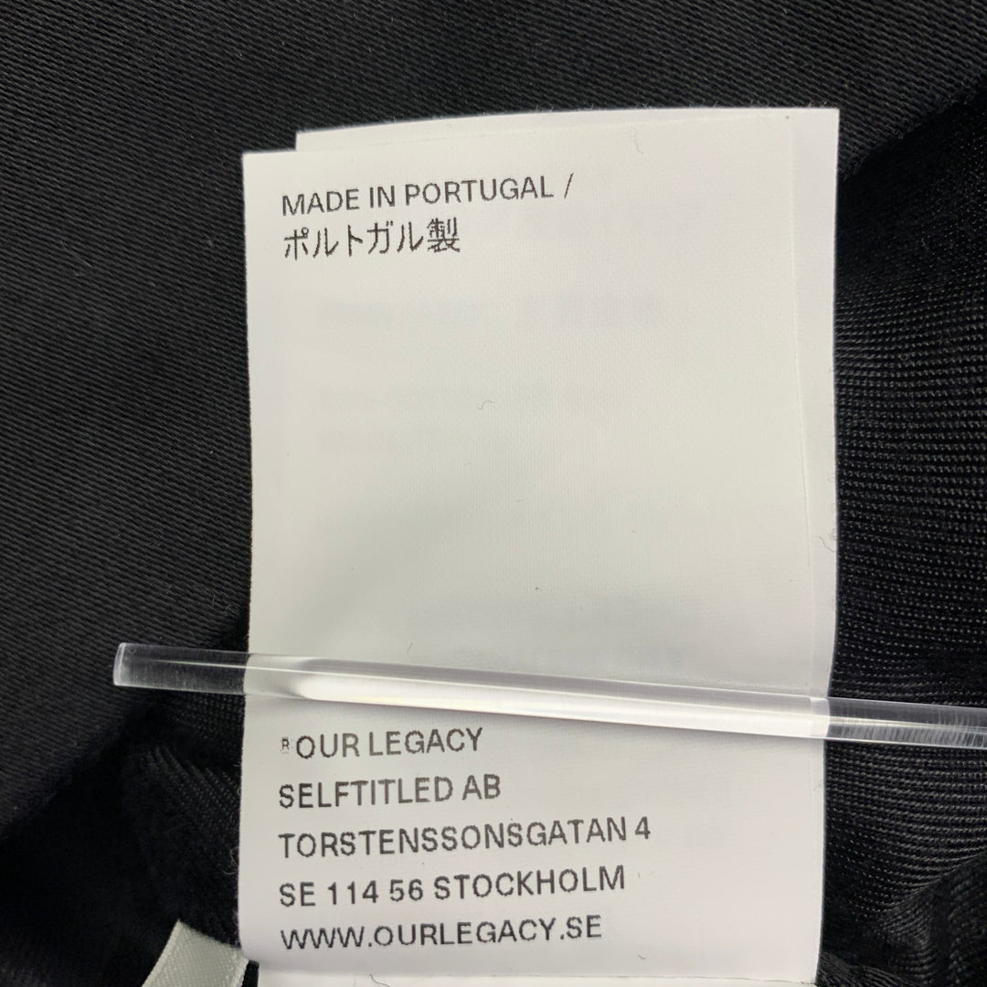 OUR LEGACY Size M Black Mixed Fabrics Cotton Wool V-Neck Manta Cardigan