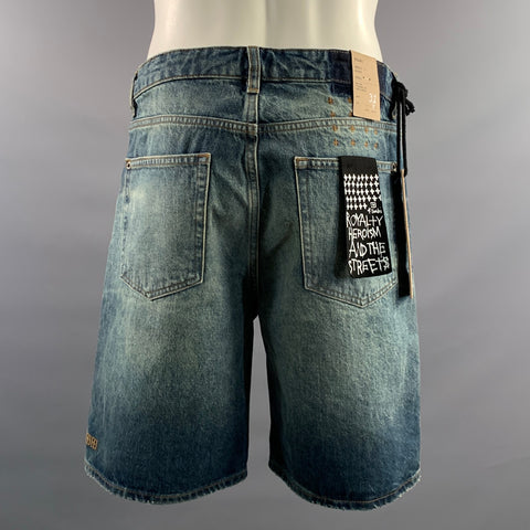 KSUBI Size 31 Blue Cotton Jean Shorts