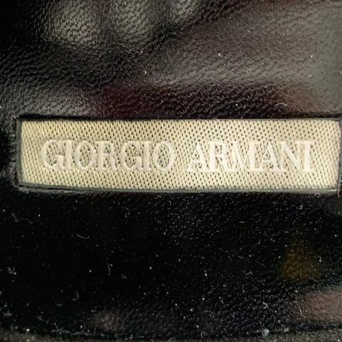 GIORGIO ARMANI Size 8 Black Suede Rhinestones Cutout Stiletto Pumps
