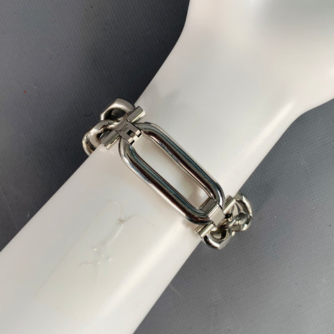 DOLCE & GABBANA Silver Tone Stainless Steel Chunky Chain Bracelet
