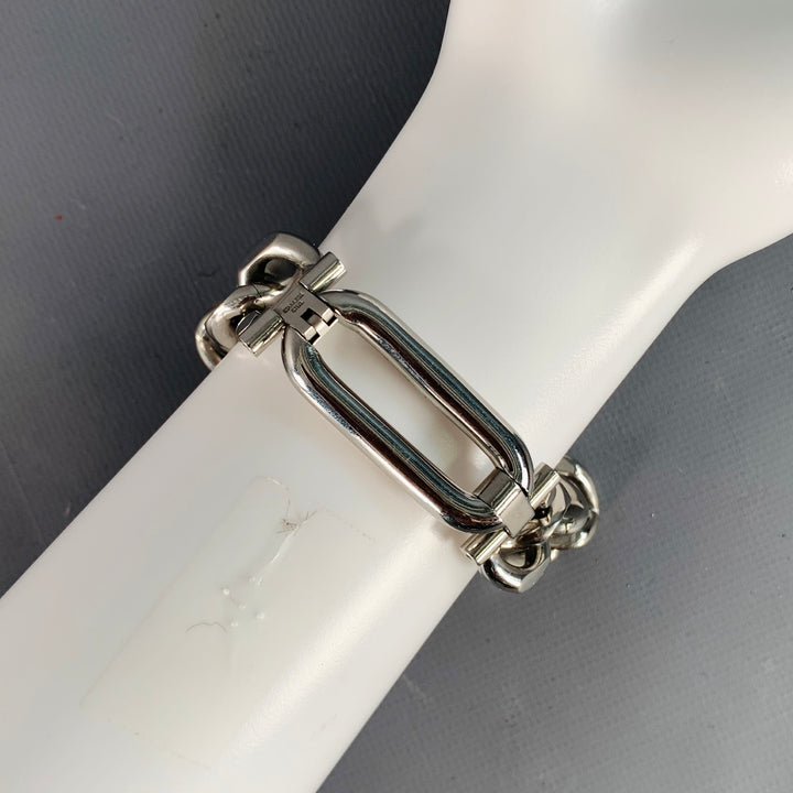 DOLCE & GABBANA Silver Tone Stainless Steel Chunky Chain Bracelet