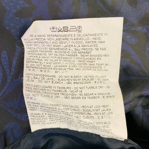 ETRO Size L Blue Black Multi Color Polyester Reversible Jacket