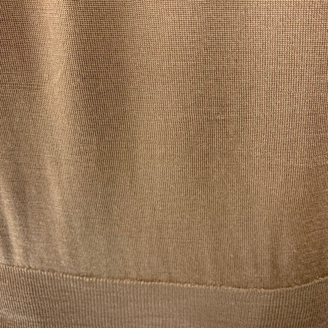BRIONI Taille XL Pull polo en tricot beige