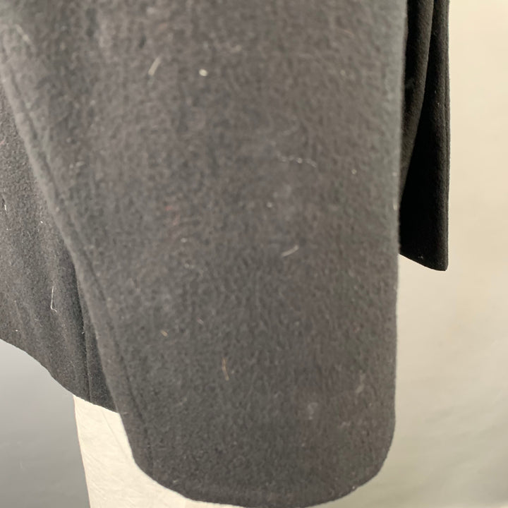 YOHJI YAMAMOTO Size XL Black Wool Peak Lapel Sport Coat