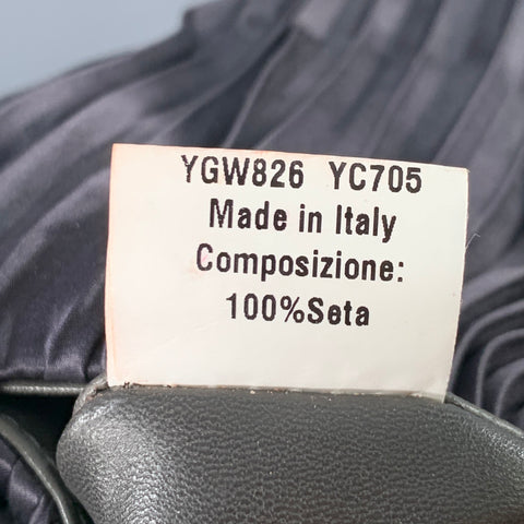 GIORGIO ARMANI Black Pleated Silk Evening Handbag