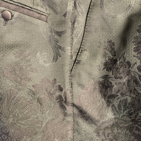 DOLCE & GABBANA MARTINI Size 38 Black Beige Jacquard Polyester Blend Shawl Lapel Suit