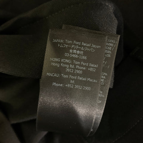 TOM FORD Size 36 Black Wool Cashmere Silk Zip Fly Casual Pants