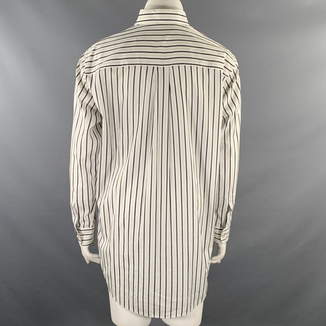 ETRO Size XS White Multi Color Cotton Silk Print Button Down Collar Shirt