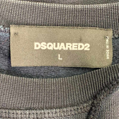 DSQUARED2 Size L Black Cars Graphic Long Sleeve Sweatshirt