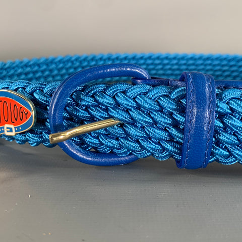 BELTOLOGY + ANDRE Blue Woven Nylon Belt