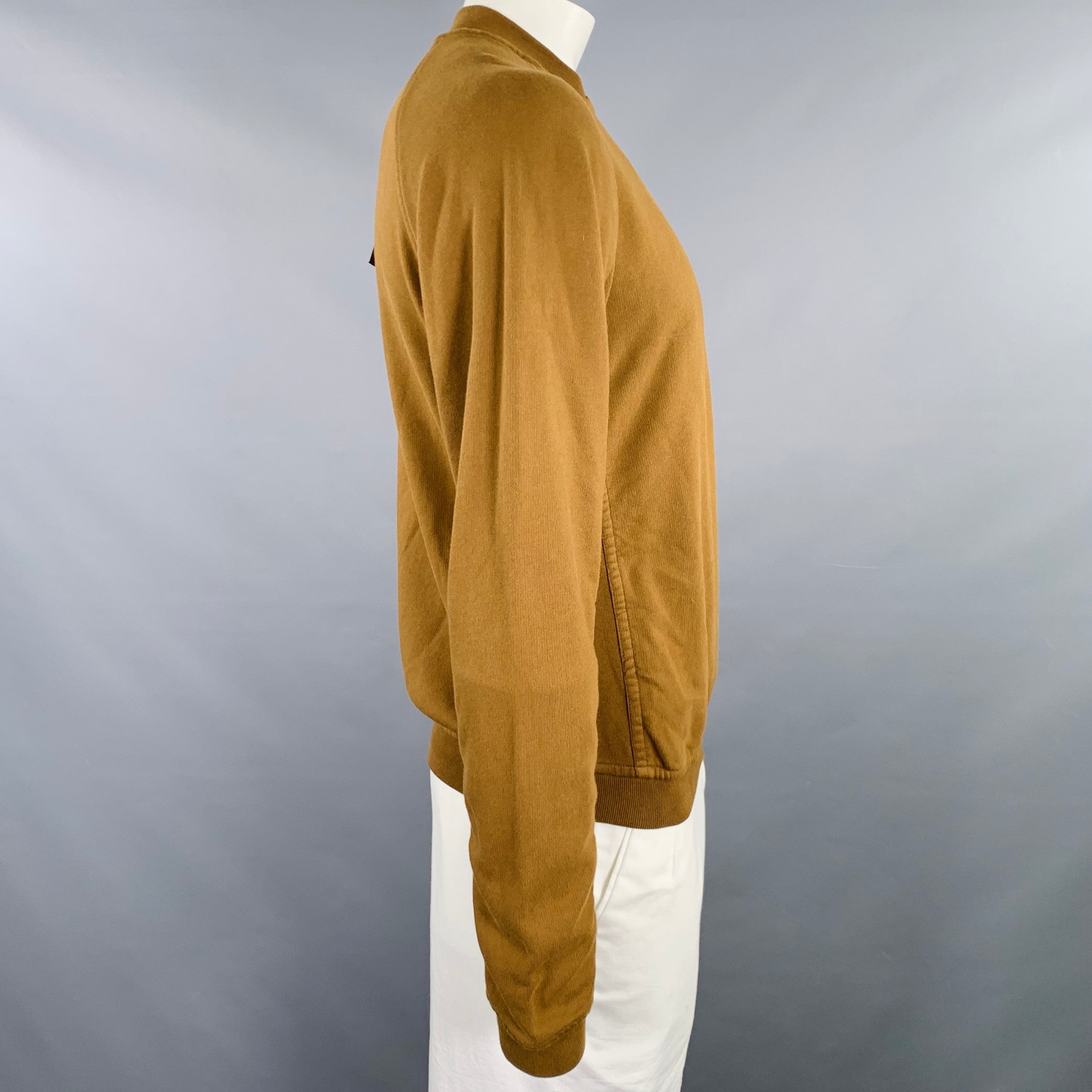 HAIDER ACKERMANN Size L Brown Cotton Blend Crew Neck Sweatshirt