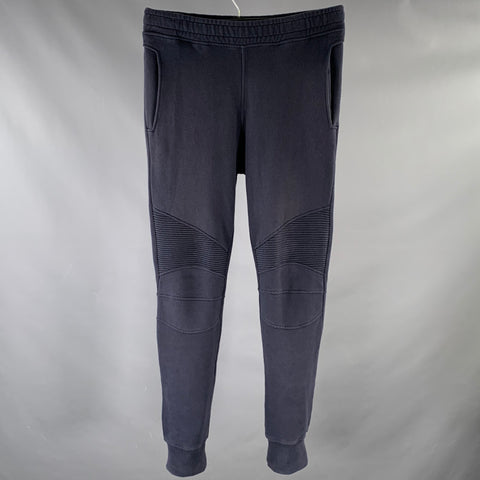 BALMAIN Size M Navy Cotton Joggers Casual Pants